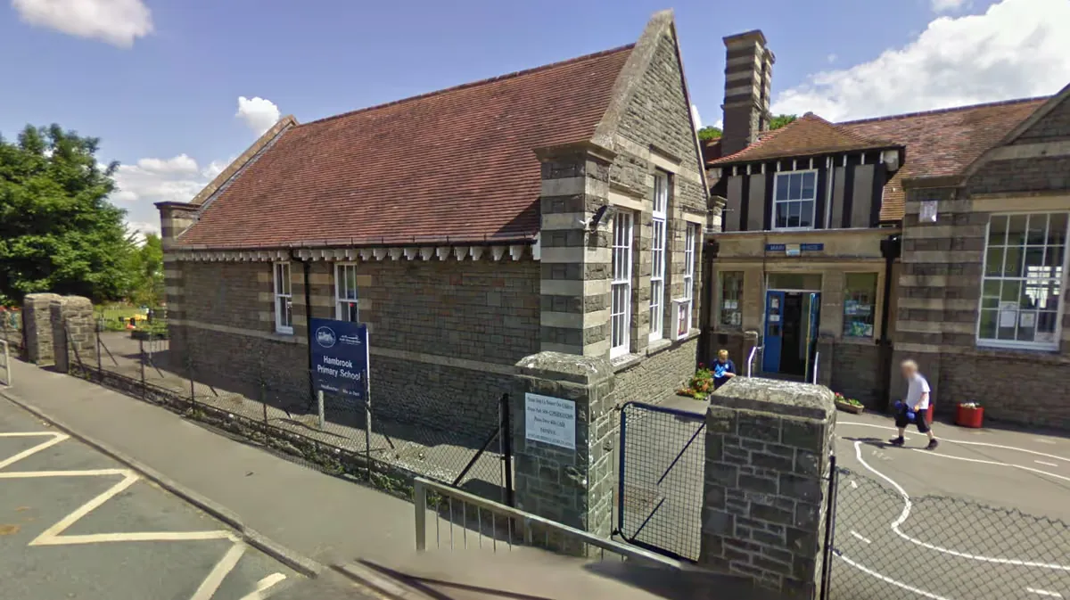 Hambrook Primary School building and playground