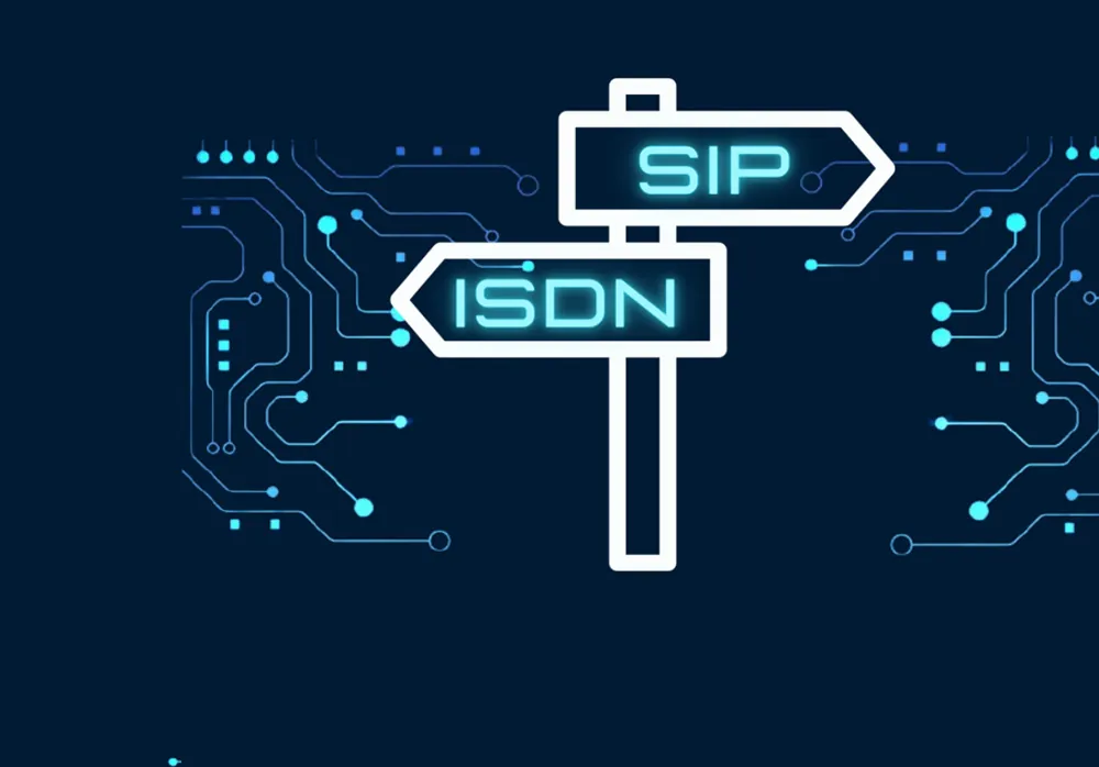 Signpost pointing to SIP and ISDN