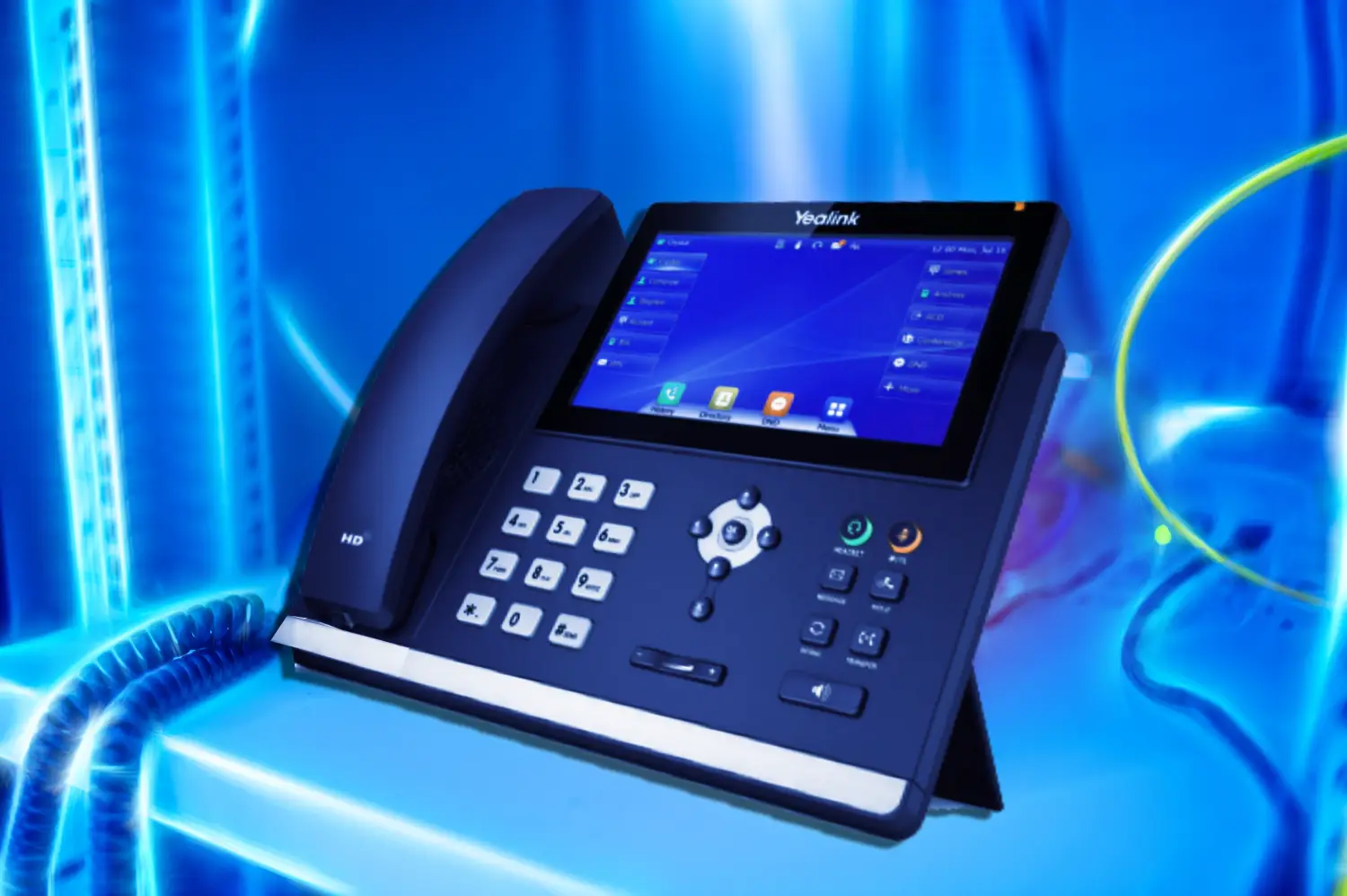 Desk phone with a colour touch screen